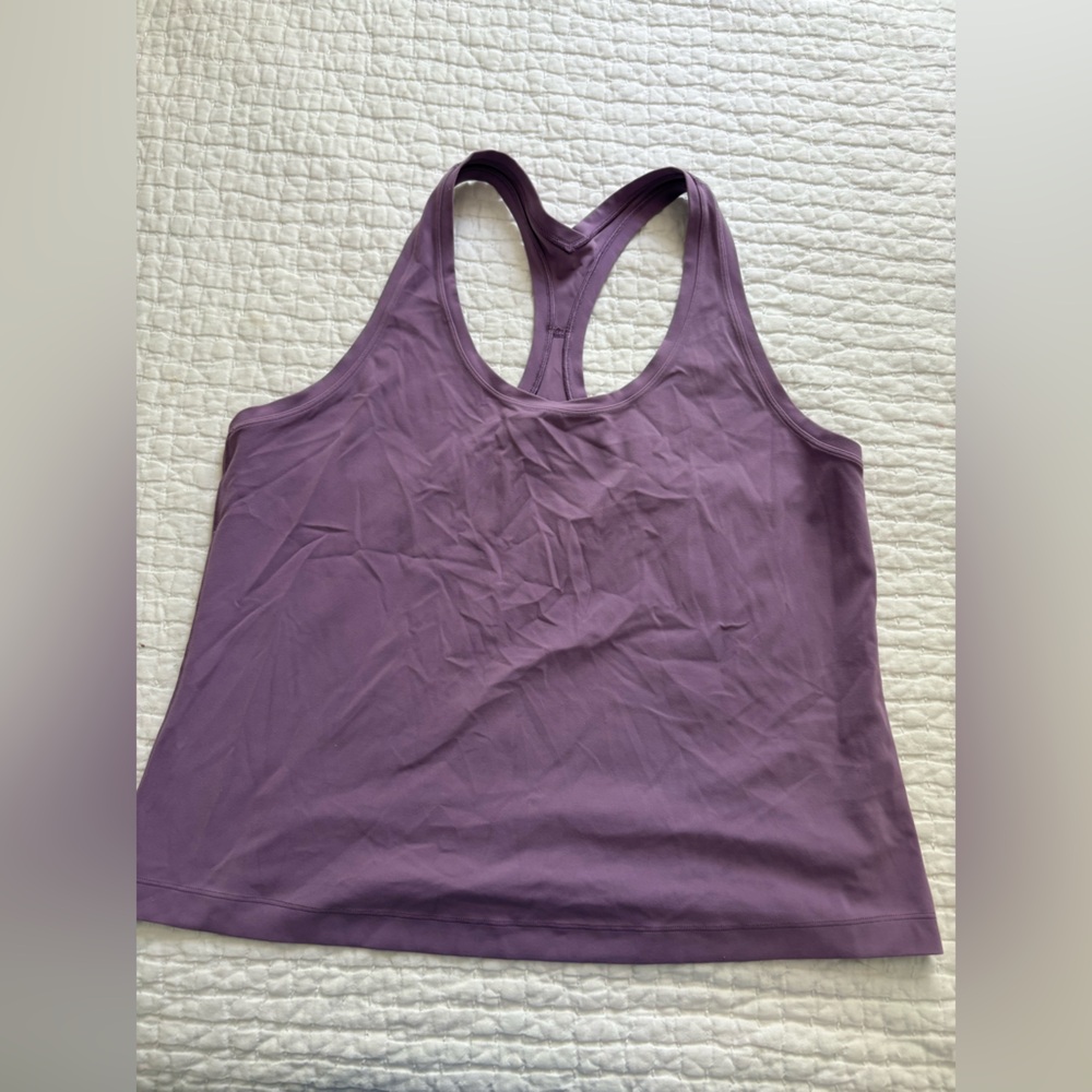 Women's Lulu Lemon Deep Lilac Cropped Racerback Tank Top